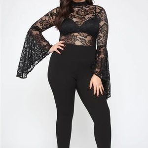 Fashion Nova Fame Monster Lace Jumpsuit